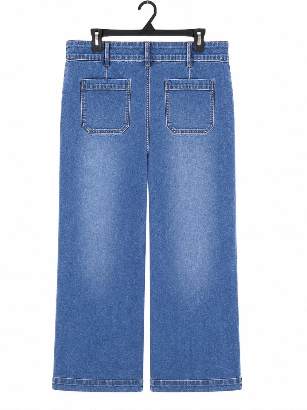 Bagatelle Women’s Plus Size 22W High-Rise Cropped Wide Leg Jeans Medium Wash - Picture 3 of 12